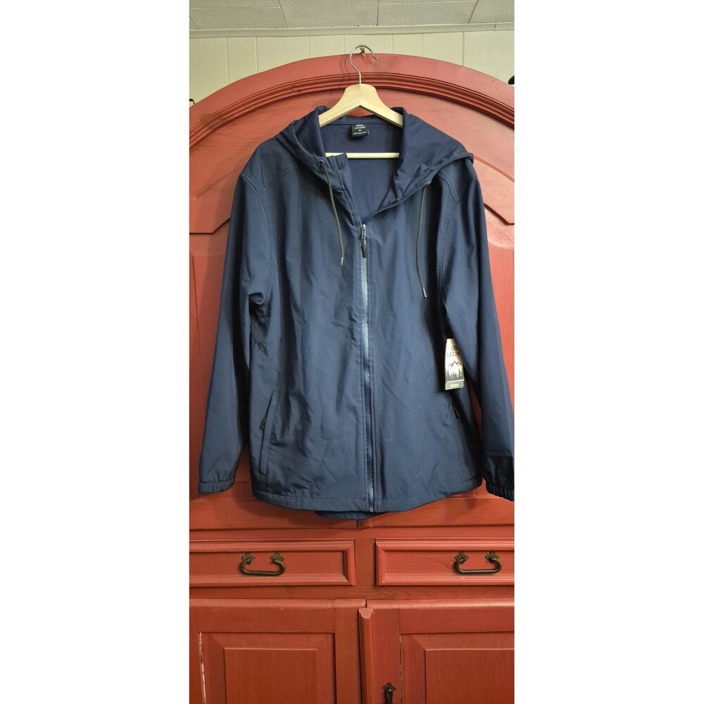 NWT LEG3ND Men's XL Hoodie Performance Full Zip Windbreaker Mg05592 Navy Blue